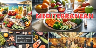 Mediterranean diet er kendt som middelhavs og stenalder kost i Danmark.